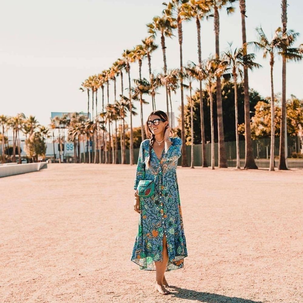 FLASH SALE Arnhem sinta midi dress boho gown marine M 10 blue